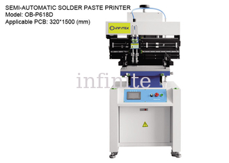 Impresora de pasta de soldadura de riel deslizante semiautomática para PCB de 320 * 1500 mm