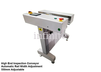 Transportador de banda PCB de 0,5 m a 0,6 m 550 mm con ajuste automático de ancho de riel