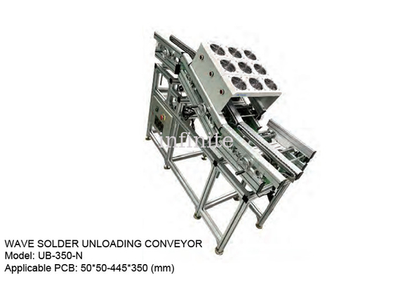 Transportador de descarga de soldadura por ola de interfaz SMEMA para tamaño de PCB de 50 * 50 - 445 * 350 mm