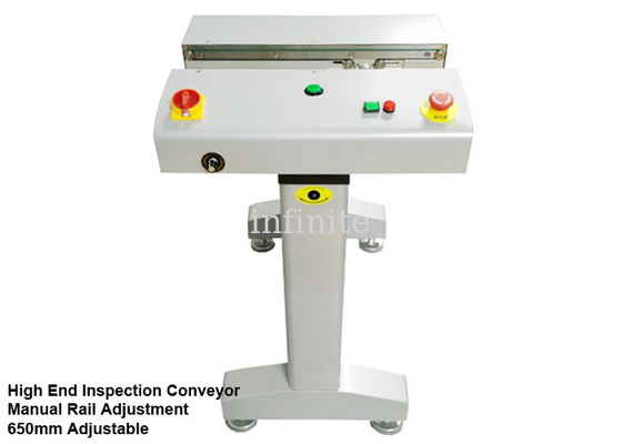 transportador de enlace de PCB de 650 mm 20 m/min 0,5 m a 0,6 m con ajuste de ancho de riel manual
