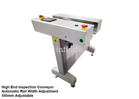 Transportador de banda PCB de 0,5 m a 0,6 m 550 mm con ajuste automático de ancho de riel
