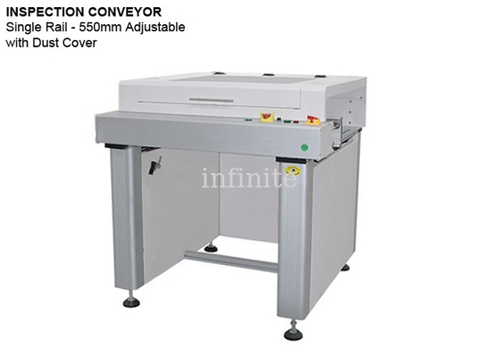 Transportador de inspección de PCB de vía única 220 V de gama alta 550 mm de ancho máximo de PCB